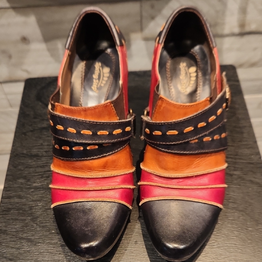 Spring Step Colorful Leather Women's Shoes Sz 38